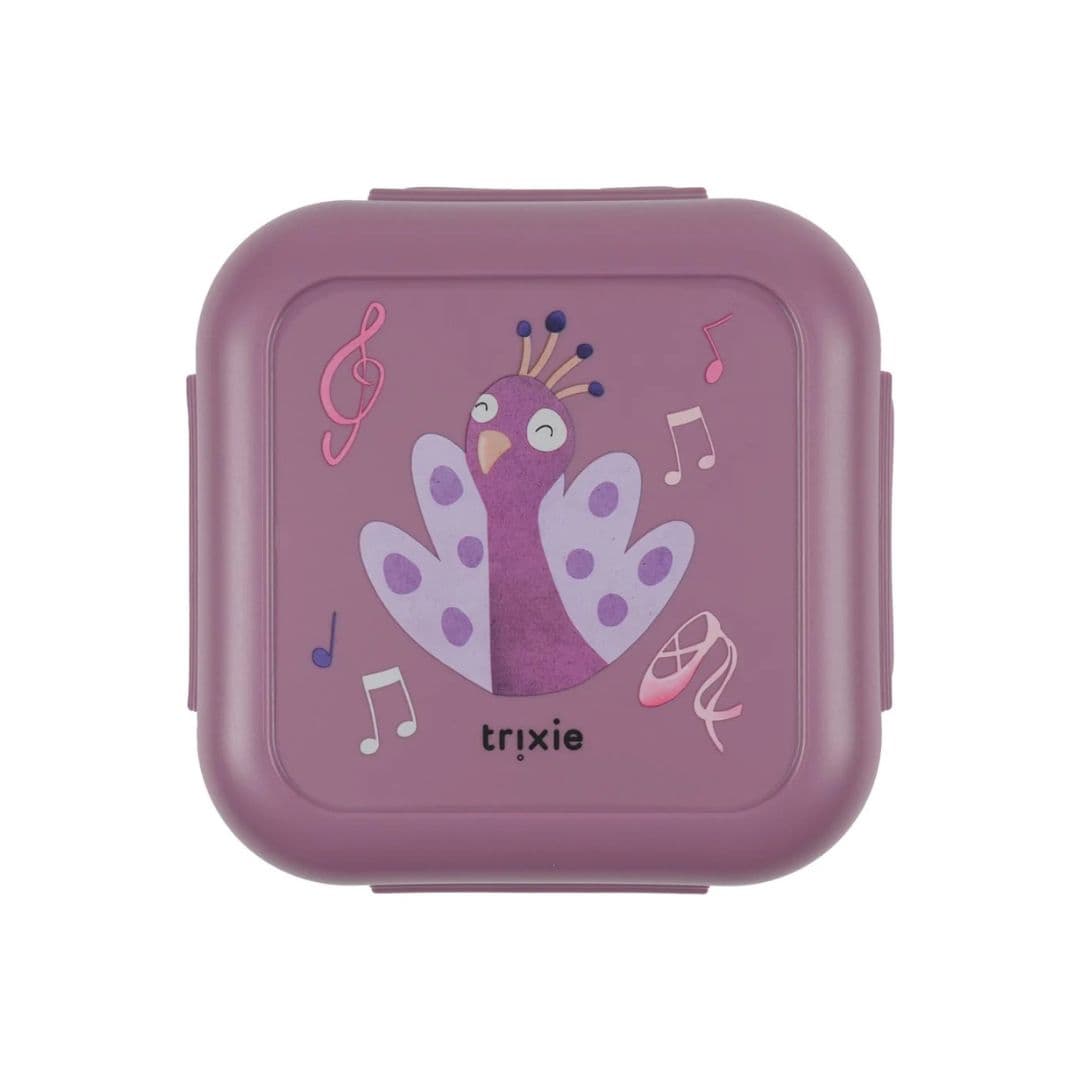 Trixie lancheira pequena com clip – ballerina mrs. peacock +3 anos