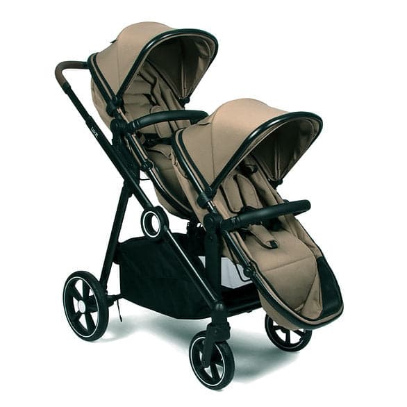 Carrinho de passeio para gémeos Luiz XL Taupe Baninni