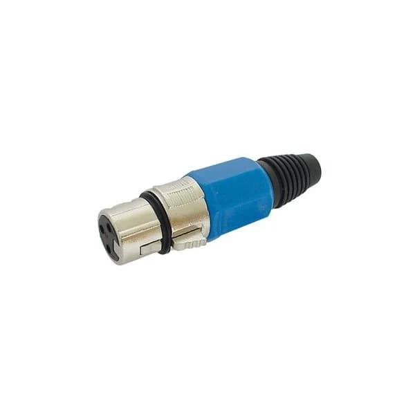 Velleman Conector Xlr 3p Fêmea Nickel Blue CA100BL