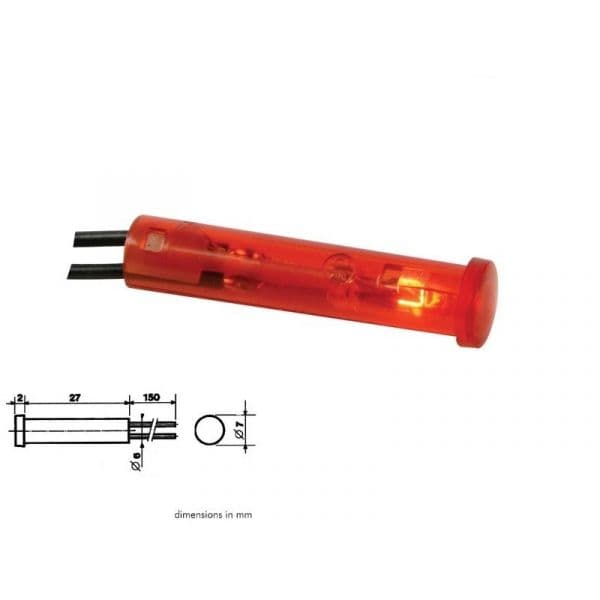 Velleman Luz Piloto Redondo 24v Red - CRAF024C