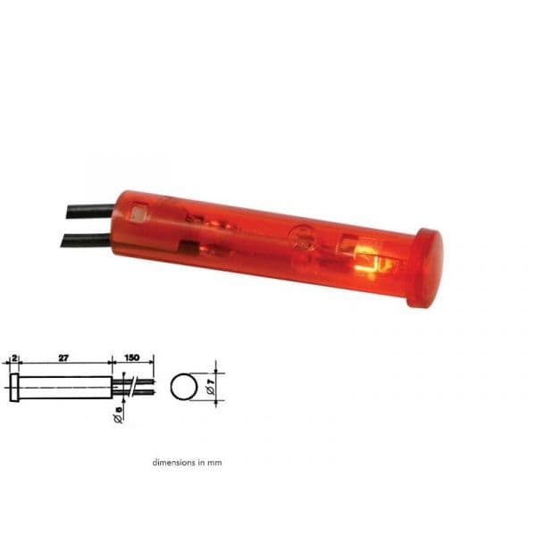 Velleman Luz Piloto Redondo 220v Red - CRAF220R