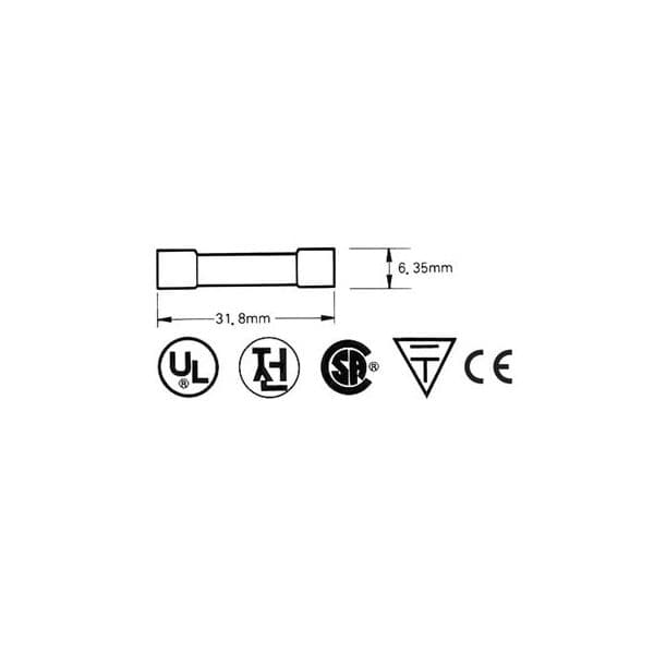 Velleman Fusível 6X32 Fusão Lenta 0.05A (10X) - 6FU0.05N