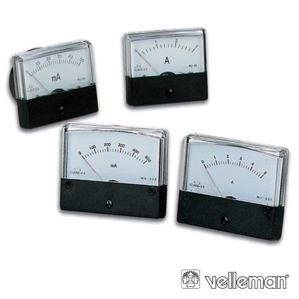 Velleman Amperimetro analogico painel 10A DC 60x47mm - AIM6010A
