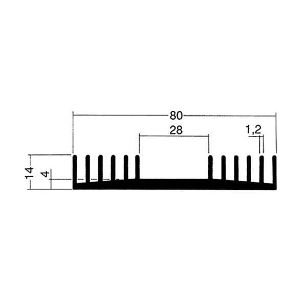 Velleman Dissipador de Calor 40mm 1x TO3 7.5°C/W - 25/4/A
