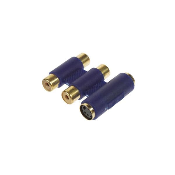 Velleman Acoplador S_VHS + 2x RCA femea para S-VHS + 2x RCA femea