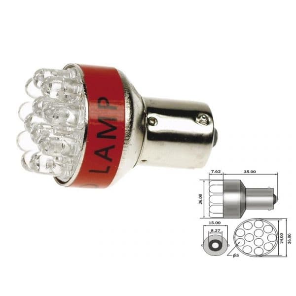Velleman Lâmpada P/ Automóvel 12v 12 Leds Branco Hq Power - Acll06w
