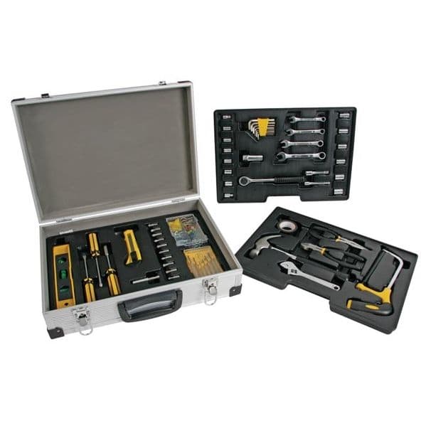 Mala de aluminio com kit de ferramentas de 158 pecas (velhst0158)