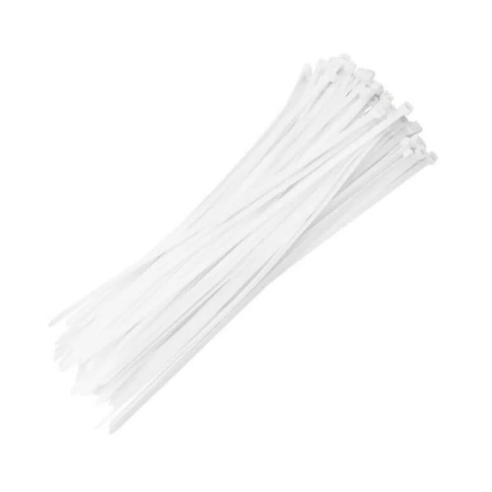 Perel Abraçadeira Plástica (a X B) 300mmx4.8 Branco 100un - VELECTW300