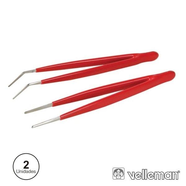 Velleman Conjunto 2 Pinças C/ Pontas Curvas e Planas