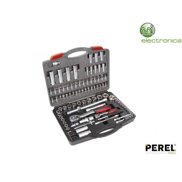 Perel Conjunto de Chaves de Roquete 1/2" e 1/4" 32X - HSETPRO6