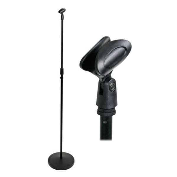Velleman Suporte com Base Redonda para Microfone Black