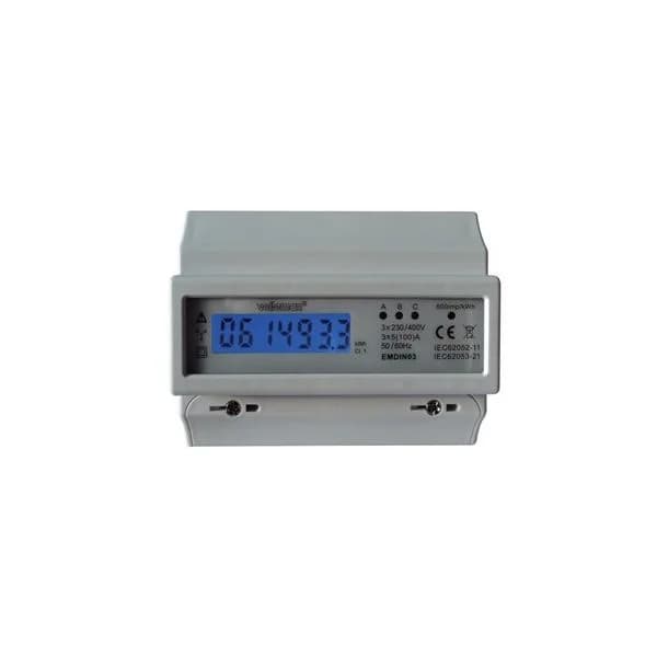 Velleman Medidor de Kwh P/ Montagem Din-rail 7 Mód./3 Fas. - EMDIN03