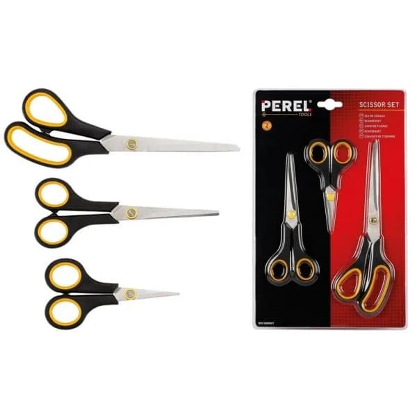 Toolland Conjunto de Tesouras - 3 Unids - - HS05SET
