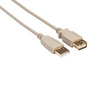 Velleman Cabo extensao USB 2.0 A/cont dourados/USB A macho/femea 1,8m - VELPAC603B018N
