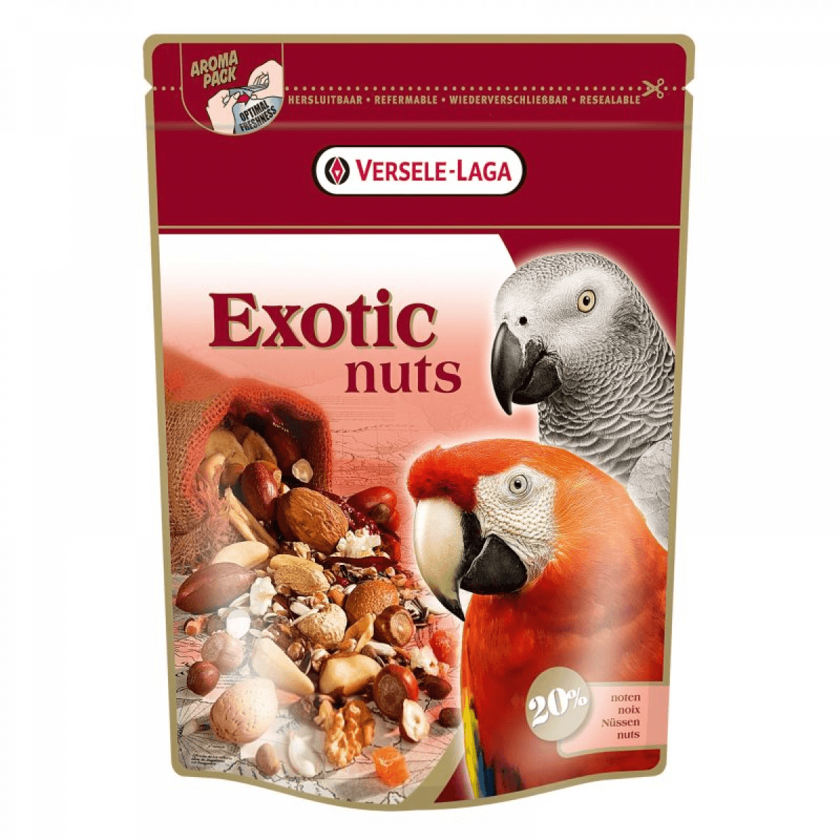 Versele Laga Exotic Nuts Alimento Composto Papagaios 750g