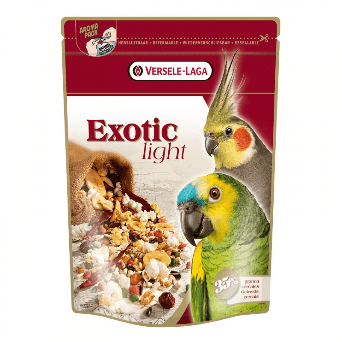Versele Laga Exotic Light Papagaios Pipocas 750g