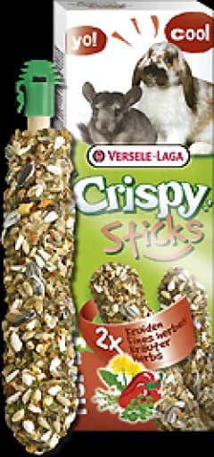 Versele Laga Crispy Sticks Coelho e Chinchila Ervas Aromáticas 2x55g