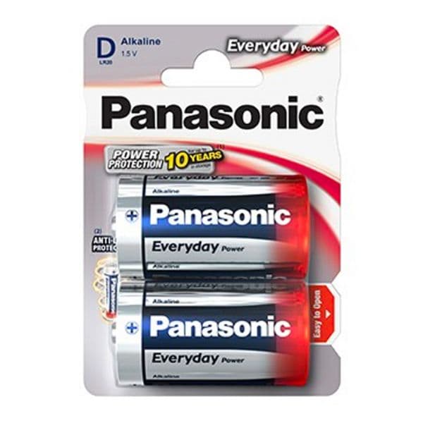Panasonic Blister 2 Pilhas Alcalinas LR20 Everyday BL2 D