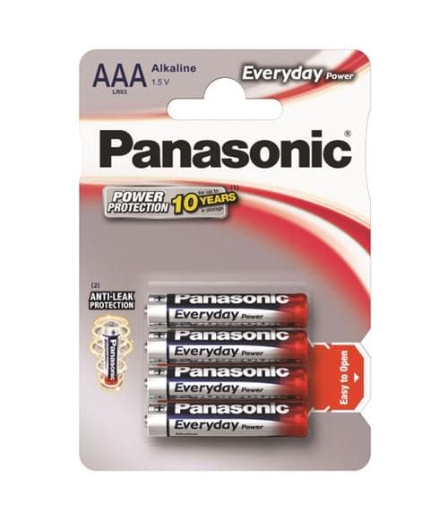 Panasonic Pack 4 Pilhas Alcalinas AAA Everyday Power 1,5V