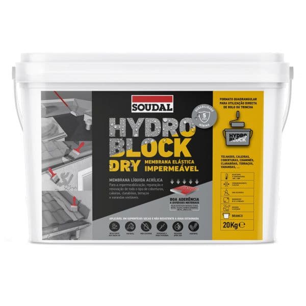 Soudal Impermeabilizante Exterior Acrílico Hydro Block Dry Cinza - 81954757