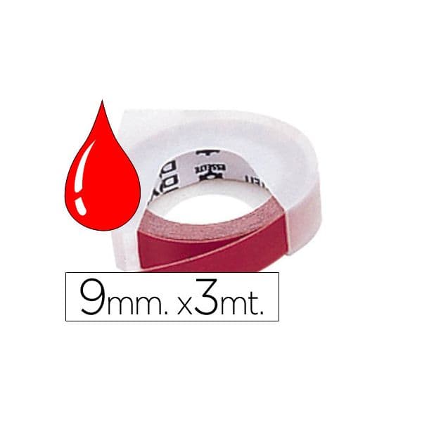 Dymo Fita p/ Etiquetadora 3D 9mmx3m Red - S0898150/524702