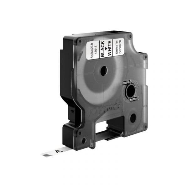 Dymo Fita Gravacao 6mmx7m Preto / Branco (43613)