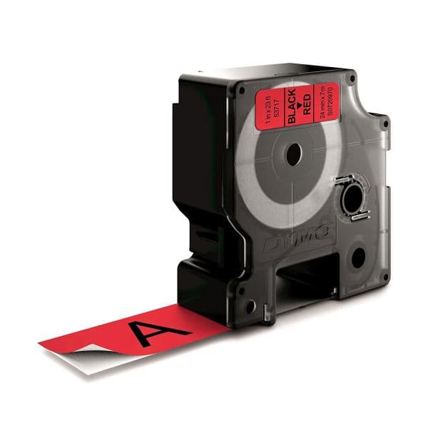 Dymo D1 24mm Black/Red labels 53717 - S0720970