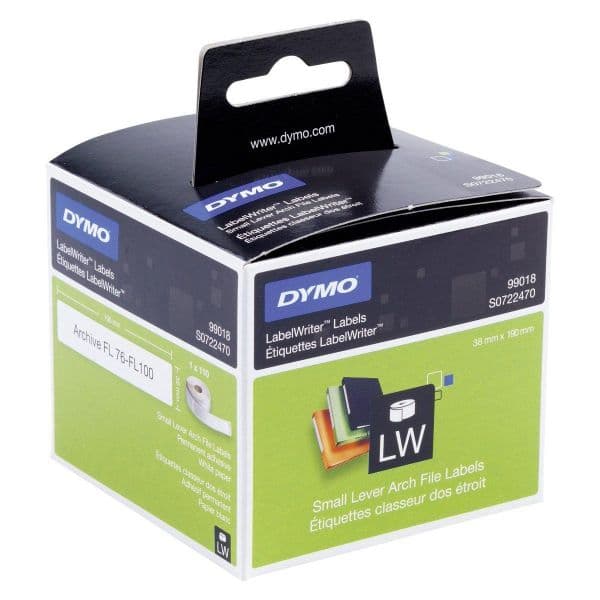 Dymo Rolo Etiquetas Brancas Lombada (99018) 190mmx38mm 110 uds.