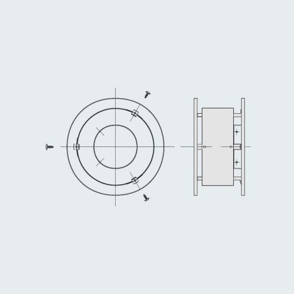 Ariston Terminal para Descarga Vertical D80 Negro para Telhado Plano - 3318031