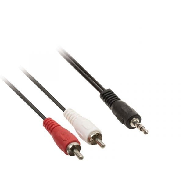 Valueline Cabo Jack 3.5 Macho para 2 Rca Macho 3m VLAP22200B30