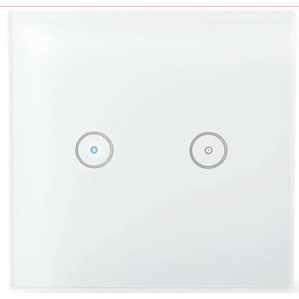 Nedis Interruptor Inteligente Wi-Fi Touch em Vidro p/ Encastrar Duplo