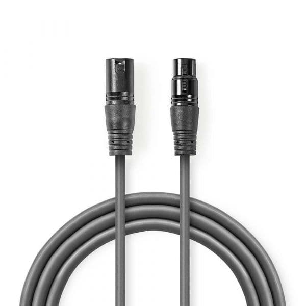 Nedis Cabo Digital Dmx de 110 Ohms Xlr Macho de 3 Pin. - COTG15012GY150