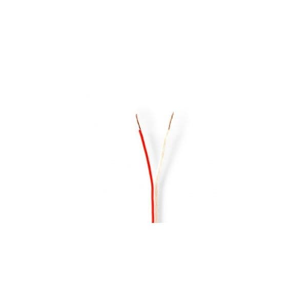 Nedis Cabo de altavoz 2x 0.75 mm² Cobre 100.0 m Redondo PVC Transparente