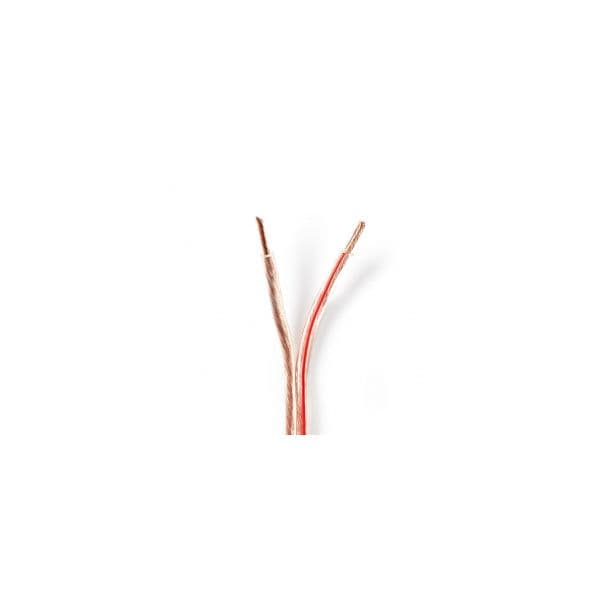 Nedis Cabo de altavoz 2x 4.00 mm² Cobre 25.0 m Redondo PVC Transparente