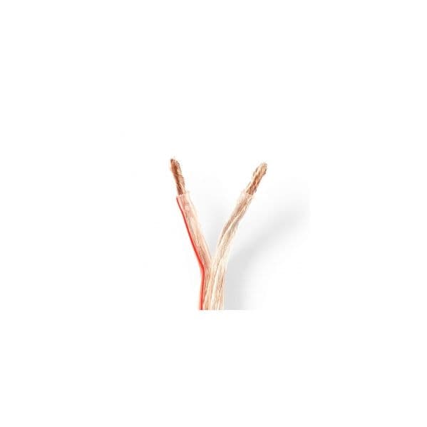Nedis Cabo de altavoz 2x 6.00 mm² CCA 25.0 m Redondo PVC Transparente