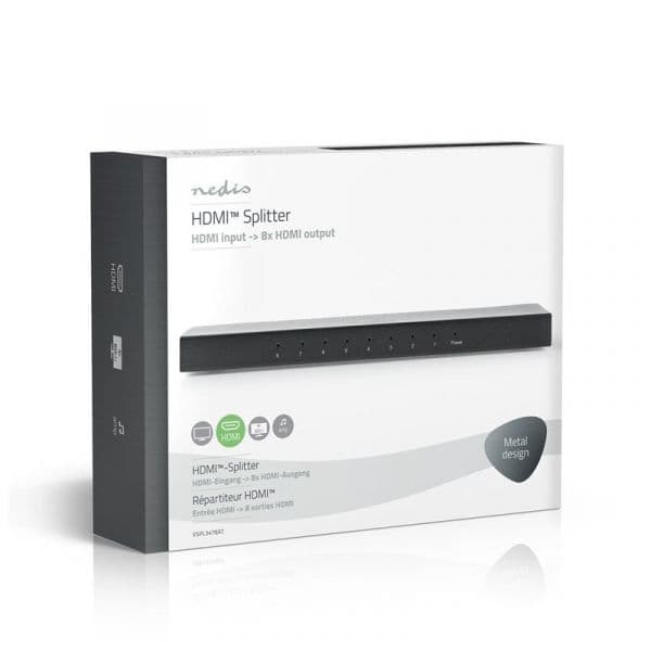 Nedis Divisor Hdmi 8 Puertos - 1x Entrada Hdmi - VSPL3478AT