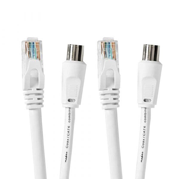 Nedis Cabo Coaxial RF / RJ45 CAT6 Macho > Coaxial RF / RJ45 CAT6 Macho (1,5 mts)