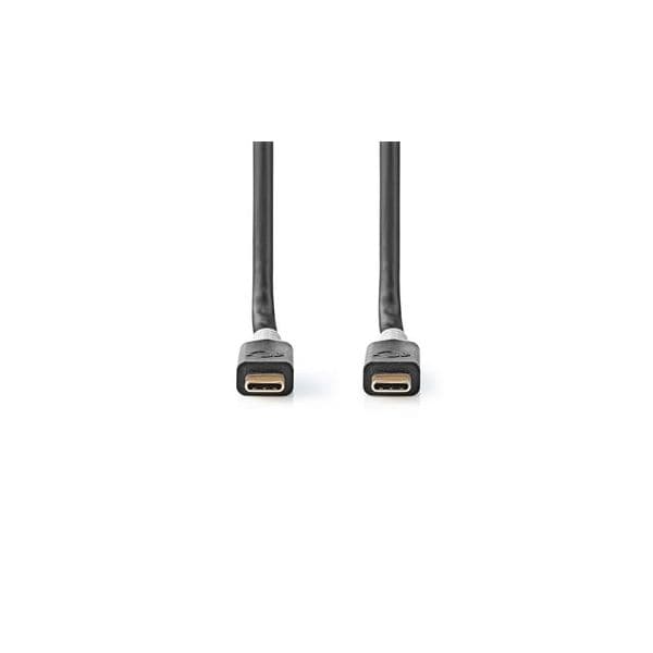 Cabo USB USB 3.2 Gen 2x2 USB Type-C ? macho USB Type-C ? macho 20 Gbps 100 W Chapado en oro 2.00 m Redondo PVC Plata Caja de ventana CCBW64020AT20