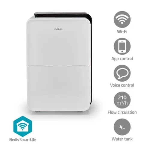 Desumidificador Nedis Desumidificador Wi-Fi 30L/Dia - DEHU30WTW