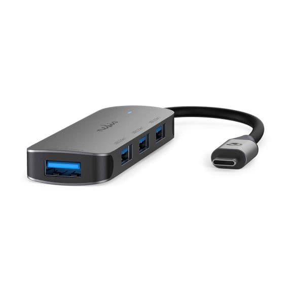 Nedis CCGB64220GY01 Hub USB-C para 4x USB-A 3.2 Gen 1 Cinzento