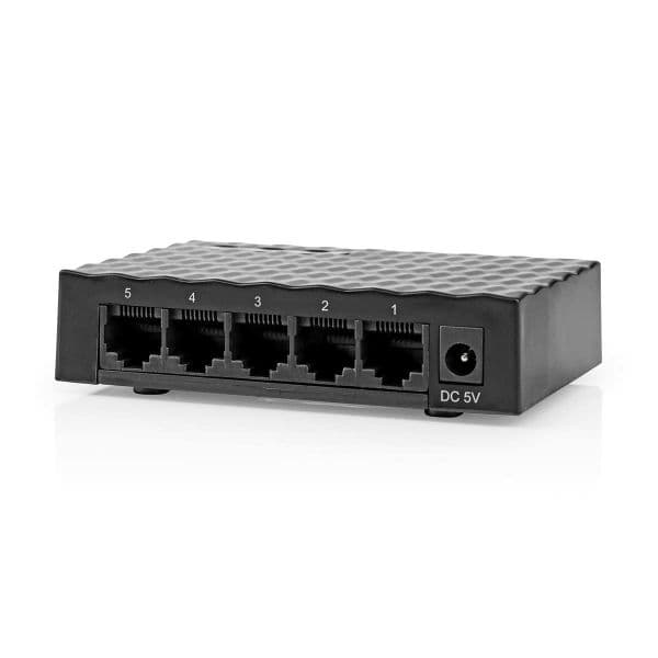 Nedis Switch de Rede Gigabit 5 Portas NSWH5P110BK