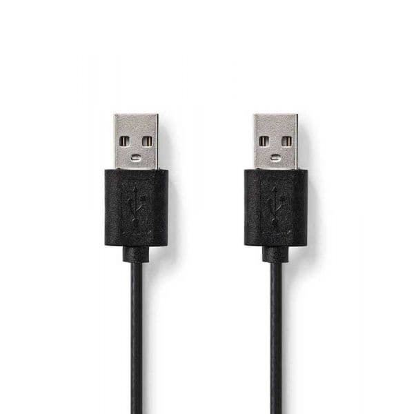 Nedis CCGL60001BK20 Cabo Usb 2m Usb 2.0 Usb C Preto