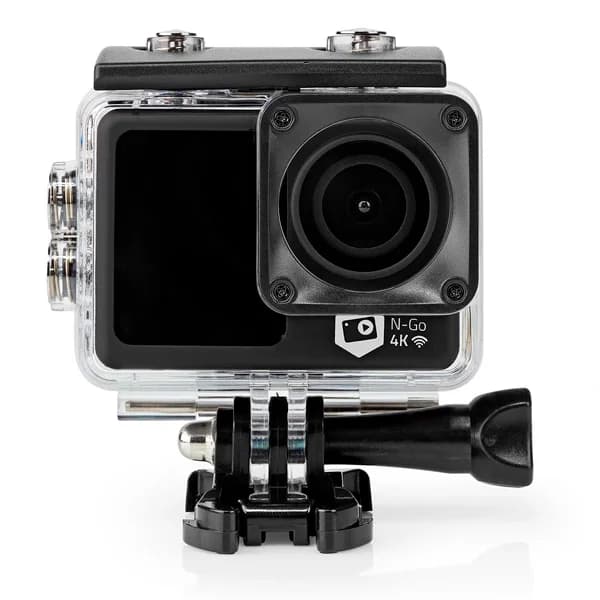 Action Cam Nedis ACAM51BK 4K 30fps com LCD Duplo e WiFi Preto