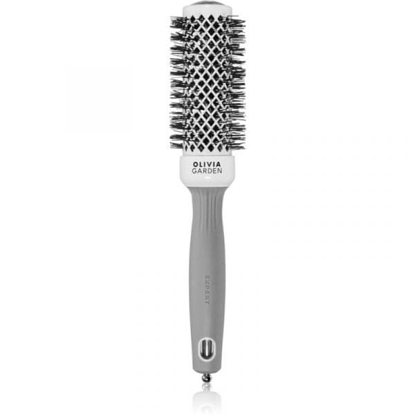 Olivia Garden Expert Shine Wavy Bristles White&grey Escova de Cabelo Prumer 35 mm