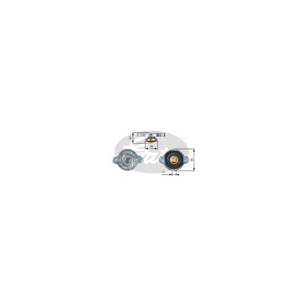 Gates RC124 - Tampa, radiador - 5414465188909