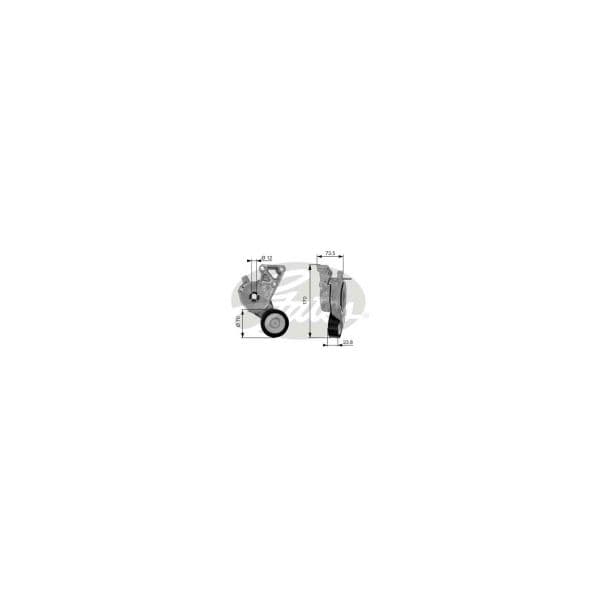 Gates T38148 - Rolo tensor, correia trapezoidal estriada - 5414465209086