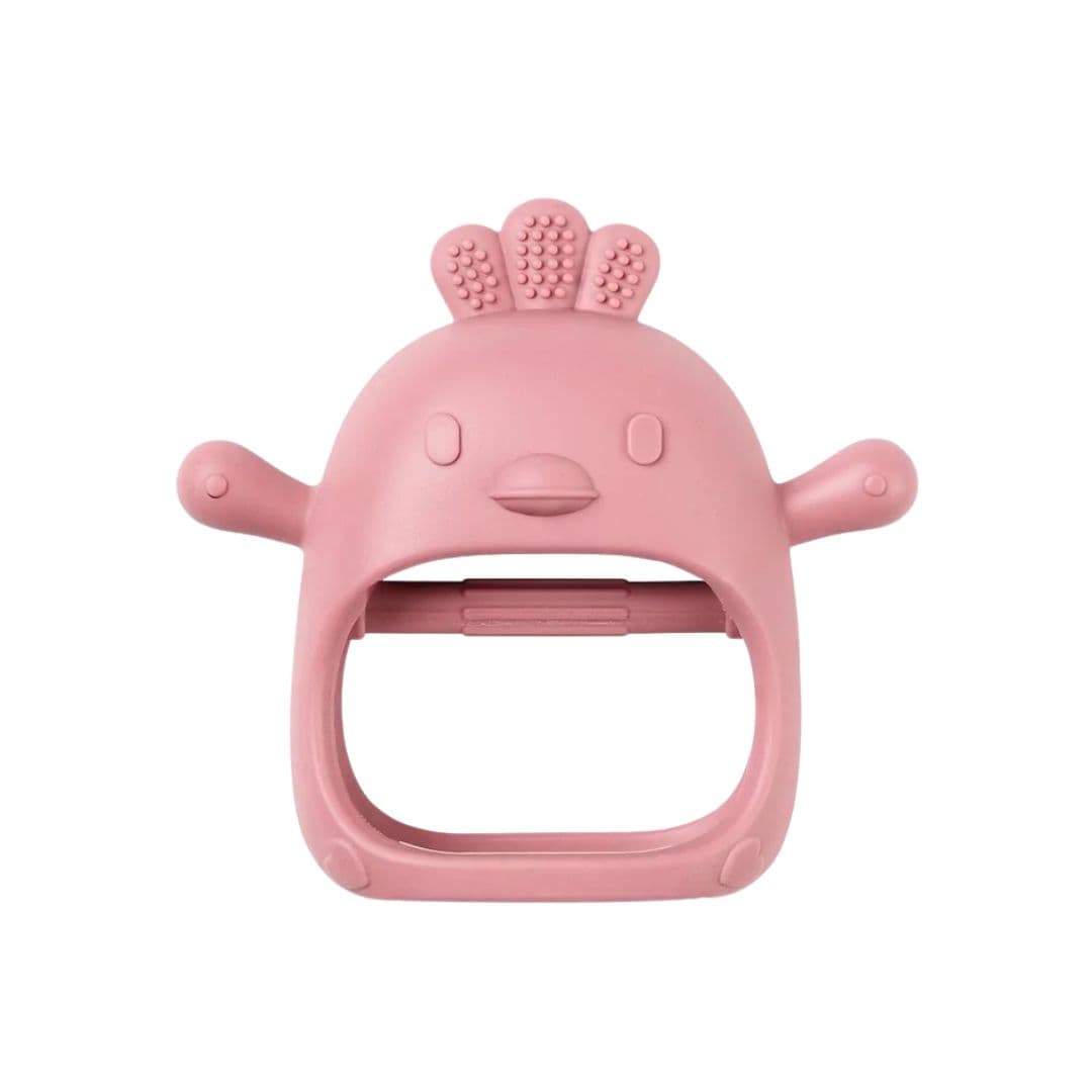 Nattou Luva / Mordedor Silicone Rosa Velho