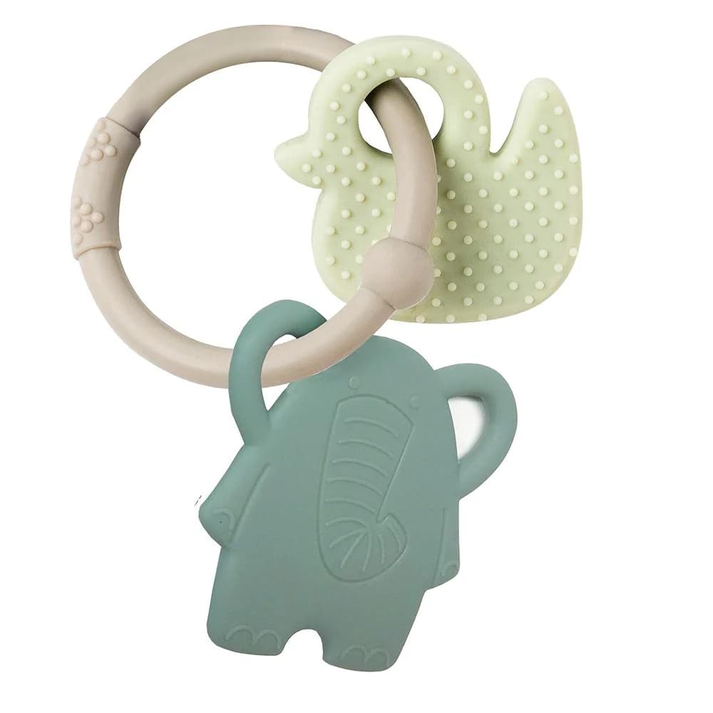 Mordedor Roca Silicone Elefante/Pato Nattou