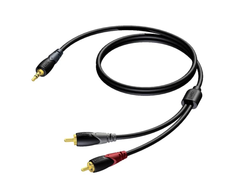 Procab CLA711/ 1.5m  3.5 mm Jack male stereo - 2 x RCA/Cinch male - BimotorDJ