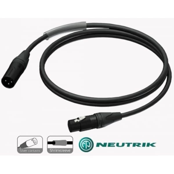 Procab PRA901/3 Cabo XLR Macho / Fêmea Ultraflex 3 Metros